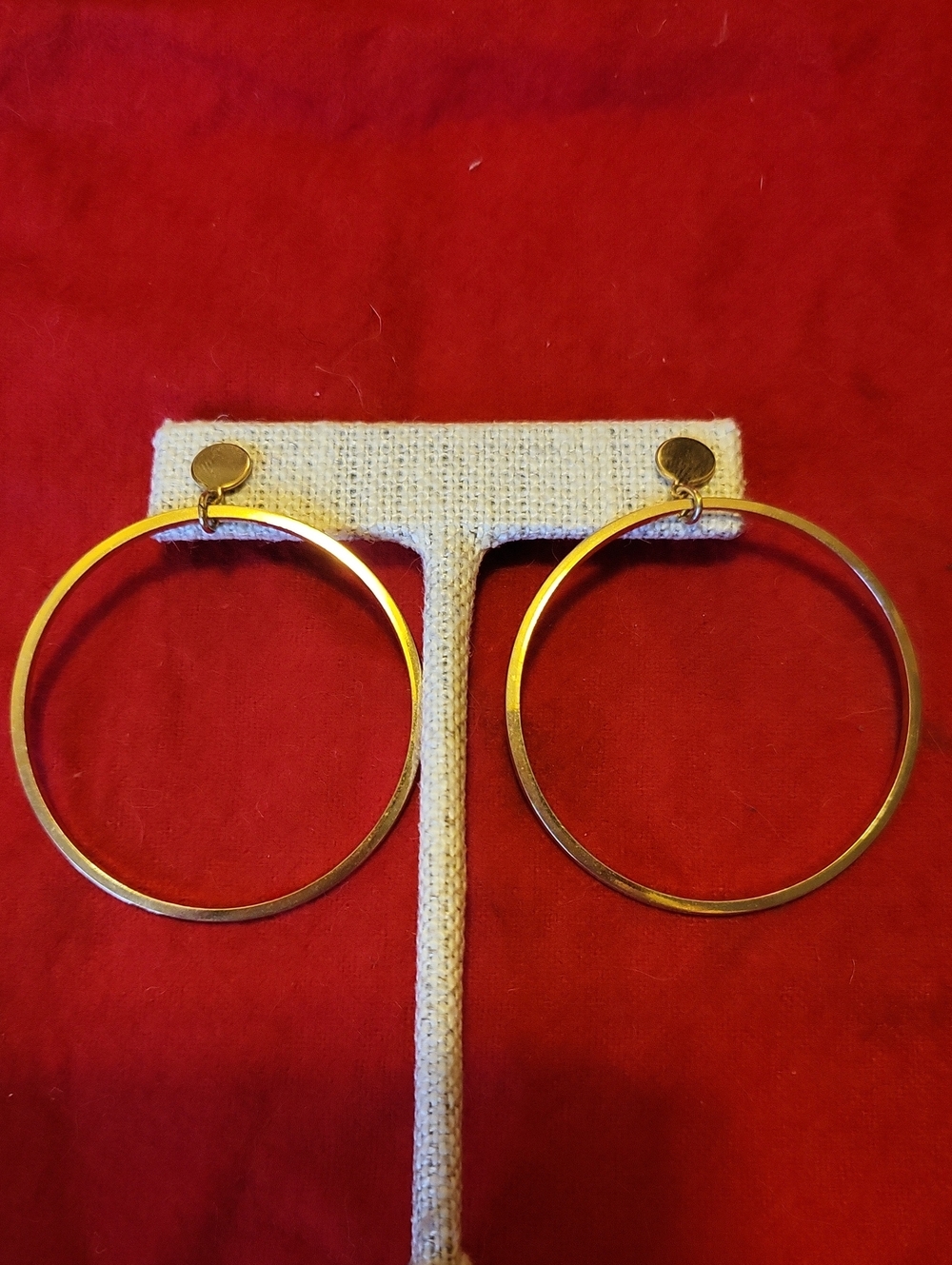 Source Unknown Gold Hoop Drop Earrings